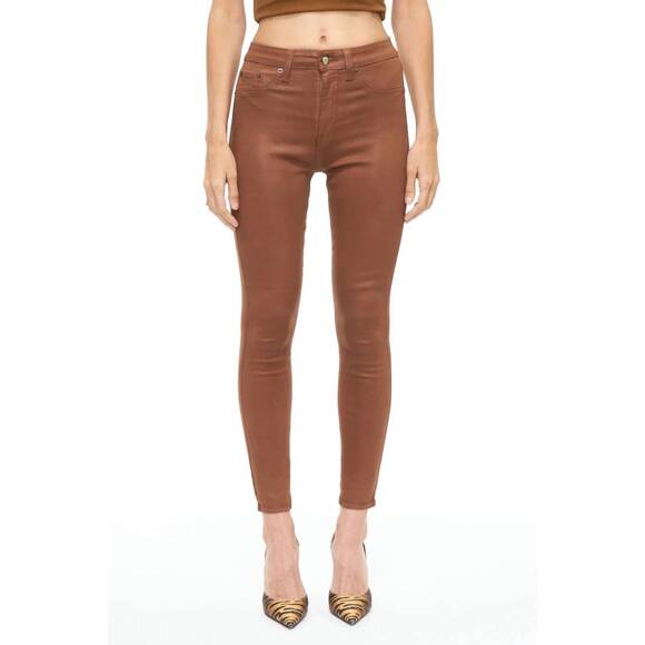 NEW PISTOLA aline skinny denim in coated cognac